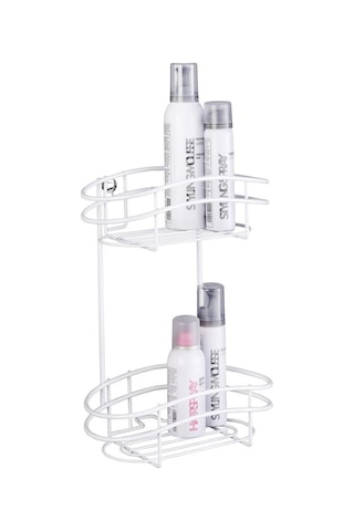 Wenko 2 Katmanlı Duvar Rafı Classic Plus - Çelik, 24 X 32,5 X 15 Cm, Beyaz