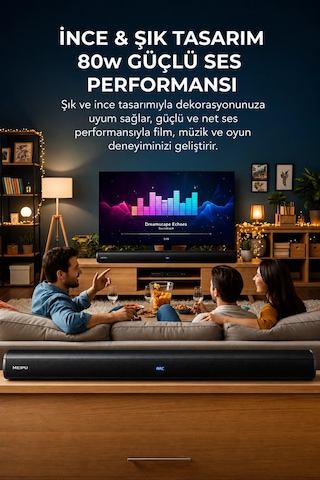 Hepu Hp-tv05 Bluetooth Soundbar Hoparlör Ses Sistemi - Tv Ve Bilgisayar Uyumlu Ev Sinema Sistemi