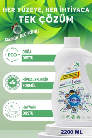 % 100 Doğal Çok Çok Amaçlı Konsantre Temizleyici- Organik Portakal Yağlı