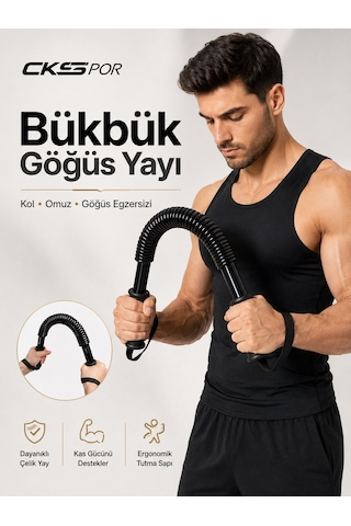Bükbük Göğüs Yayı Power Twister Kol Omuz Göğüs Egzersiz Aleti 40 Kg