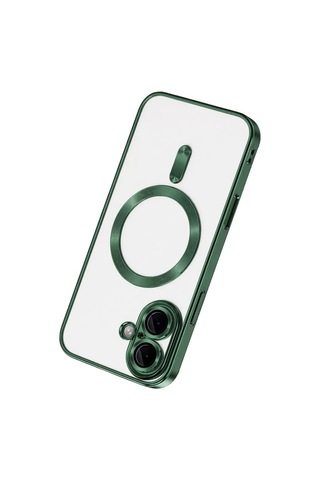 Mey İthalat Apple iPhone Uyumlu  16 Kılıf Kross Magneticsafe Kapak - Koyu Yeşil Çok Renkli