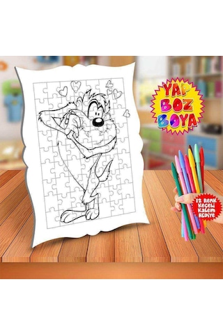 Aşık Taz Eğitici Çocuk Boyama Puzzle Tablo-taz4 Aşık Taz Eğitici Çocuk Boyama Puzzle Tablo-taz4