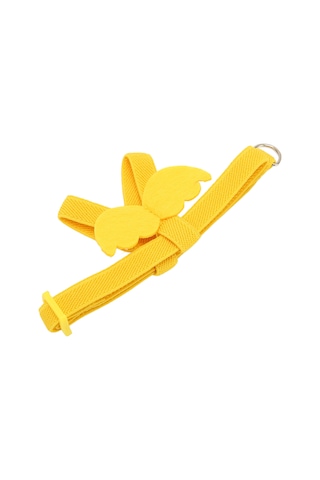 Moveevo Kuş Uçuş Tasma, Lateks İpek Esnek Kemer, Canavar Kuşları İçin Antrenman Ve Uçuş İçin Hafif Tekerlek, Sarı Renk