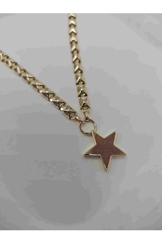 14k Mikron Altn Kaplama Star Kolye Altın