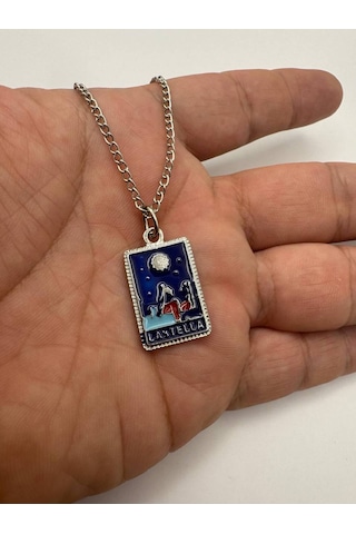Mavi Renk Güneş Tanrısı Tarot Figürlü Unisex Kolye Mistik, Spiritüel Ve Anlamlı Tasarım Çok renkli
