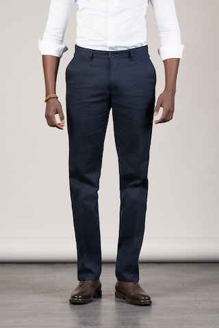 Notra Regular Fit Pamuklu Dokulu Klasik Yazlık Gabardin Pantolon Lacivert