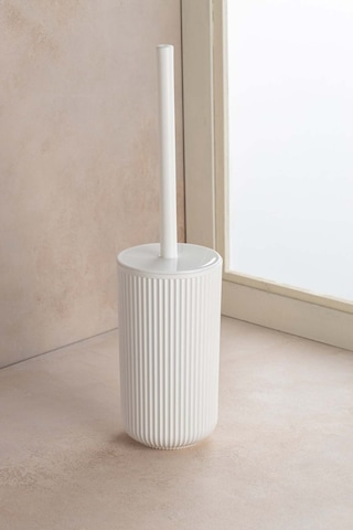 Nandy Home Kıl Fırçalı Hijyenik Tuvalet, Banyo Fırçası Beyaz