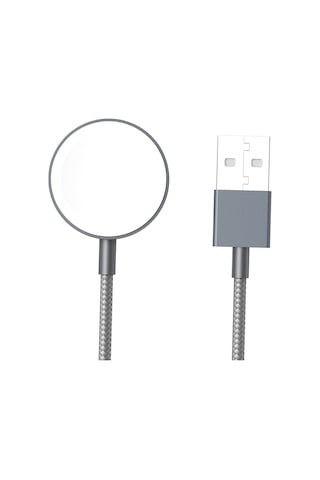 Yaozixa Gri Nilon Dokuma 0.3m  Saat Şarj Kablosu - Manyetik, Dayanıklı, Hızlı Şarj, Taşınabilir Aksesuar