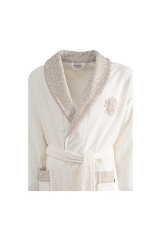 Ecocotton Vanya Krem/krem %100 Organik Pamuk 10 Parça Aile Bornoz Seti M-l Krem