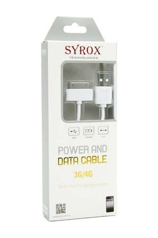 Syrox Apple iPhone Uyumlu 4/4S 1.0A Data Kablo SYX-C01