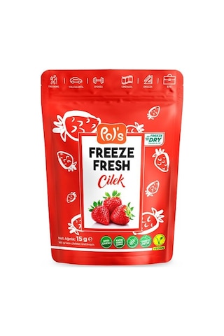 Pol S Freeze Fresh Dondurularak Kurutulmuş Çilek 15 Gr 15 G