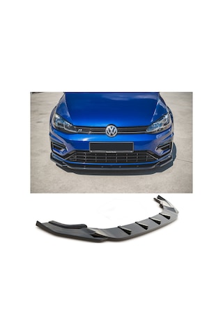 Vw Golf 7.5 R Line Tampon Ön Lip Plastik Parlak Siyah Karlık-ön-ek-bodykit 2017 2018 2019 2020 2021
