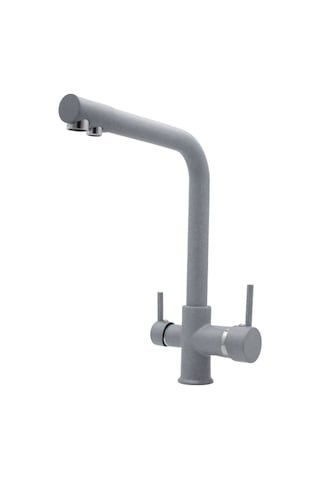 Kustar Gri Granit 3 Yollu Arıtma Çıkışlı Mutfak Eviye Bataryası