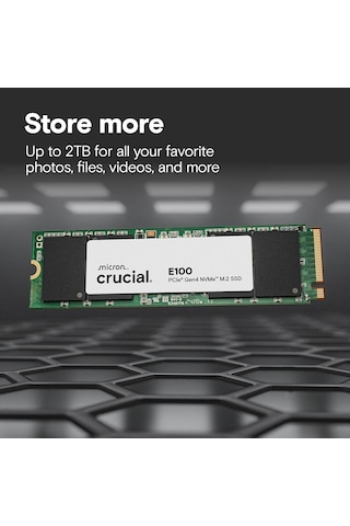 Crucıal 2tb E100 Ct2000e100ssd8 5000-4500mb/s M2 Nvme Gen4 Disk