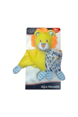 Jusso Toys Peluşlu Ağız Mendili - Sarı Aslan Sarı