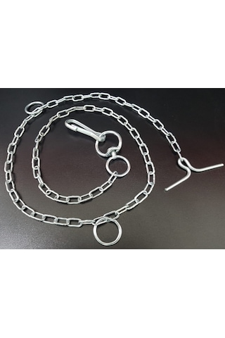 Köpek Zinciri 120 CM Köpek Bağlama Zinciri Köpek Gezdirme Zincir Gri