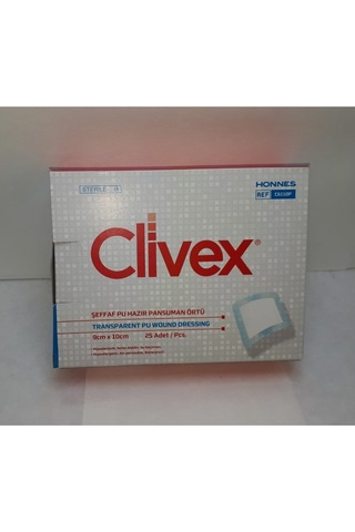 Clivex Şeffaf Pu Hazır Pansuman Örtüsü 9cmx10cm 25 Adet C6110p