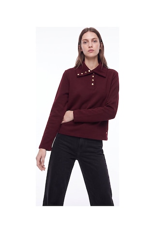 Mustang Bordo Kadın Sweatshirt M6wl-swt1549 Mürdüm