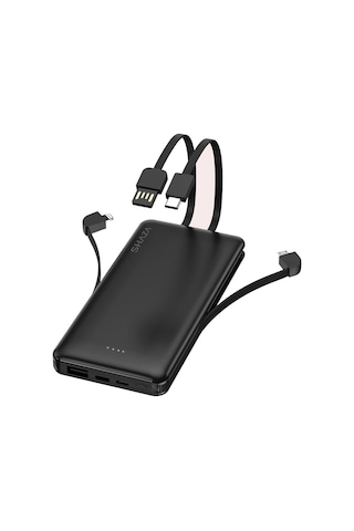 Shaza 10.000 Mah 4in1 Smart Chip Powerbank Siyah