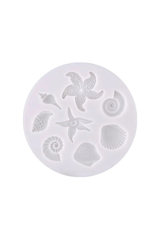 Yaozixa Deniz Canavarları Ve Kabuk Desenli Gri Silikon Kalıp - Çikolata, Şeker Ve Pasta Dekorasyonu İçin El Yapımı Kalıp