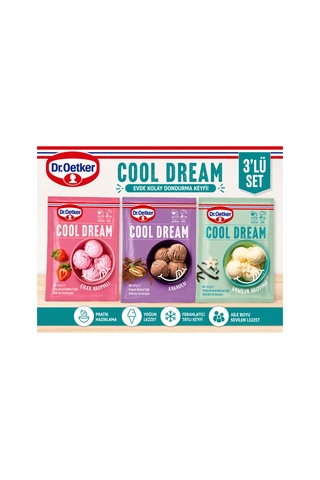 Cool Dream 3 Lü Avantaj Seti Çilek, Kakao Ve Vanilya Lezzetleri Evde Kolay Dondurma Keyfi - 886335762