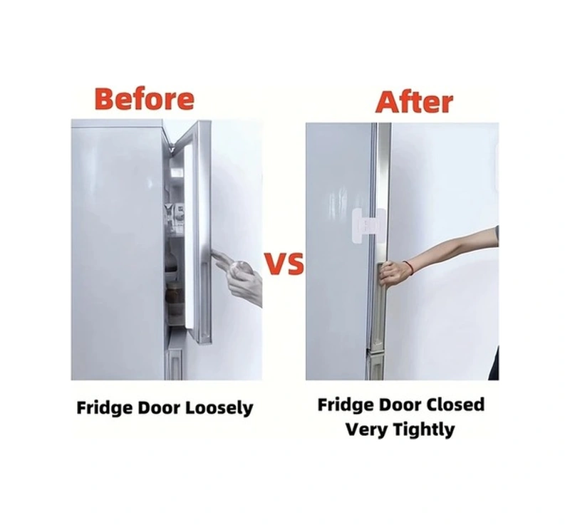 Trendooze Güneş022 4 Adet Beyaz Buzdolabı Kilit, Çift Toka Tasarımı Güvenlik Kapak