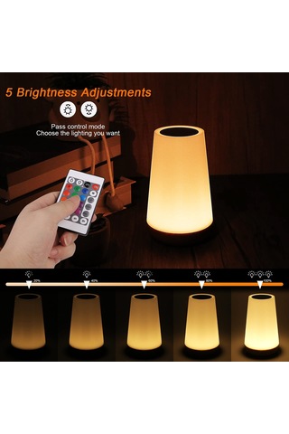 Led Gece Lambası, Dokunmatik Kısılabilir Atmosfer Masa Lambası, Doğal