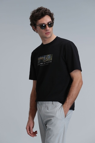 Lufian Erkek Bıanca Modern Grafik T-shirt 111020193 Siyah