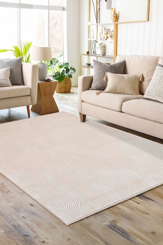 Enti Akik 8613 Bej Halı Kilim Salon Mutfak Kesme Yolluk Dokuma Bej