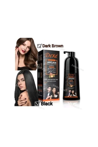 Dexe Argan Hair Naturel Black Color Shampoo 420 ML