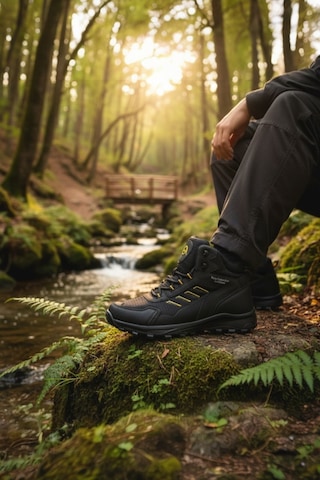 Enoch Erkek Termal Su Geçirmez Outdoor Trekking Ve Dağ Yürüyüş Botu Siyah - Sarı
