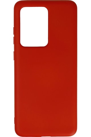 Newface Samsung Galaxy Uyumlu S20 Ultra Kılıf Nano İçi Kadife Silikon Glblseme - 48 - Kırmızı