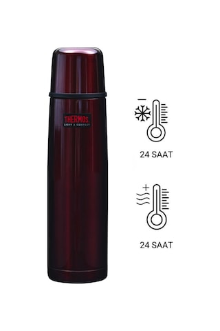 Thermos Fbb Light&compact Staınless Steel 185199 Midnight Red 1l - 5010576851994 - Sıcak:24 Saat Soğuk:24 Saat K M Bordo