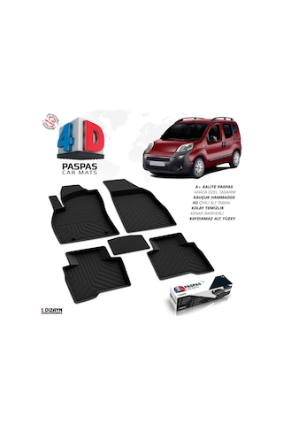 S-dizayn Citroen Nemo 4d Havuzlu Paspas Siyah 2008-2017 A+kalite