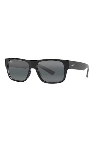 Maui Jim Mj 0873s 001 56 Unisex Kare Siyah Kemik Güneş Gözlüğü Siyah