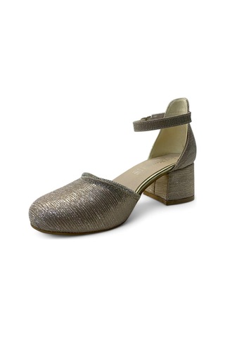 130 Kız Çocuk Topuklu Abiye Ayakkabı Altın