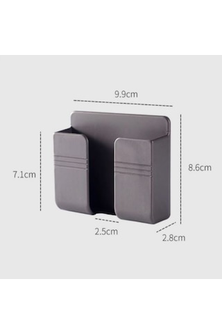 Duvara Yapışan Telefon Kumanda Tutucu Aparatı Beyaz