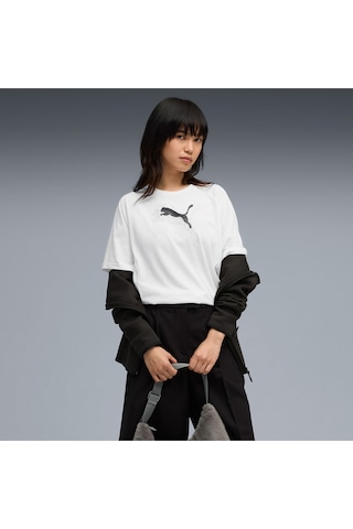 Puma Evostripe Graphic Kadın Beyaz T-shirt