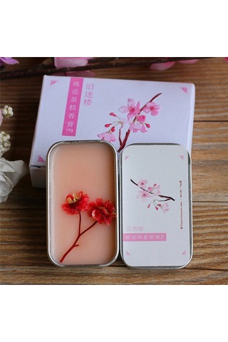 15g Meyve Kokusu Çiçek Krem Balsamı Vücut Kokusu Çiçek Kadın Parfüm Metal Muhafaza Taşınabilir Katı Parfüm Uzun Ömürlü