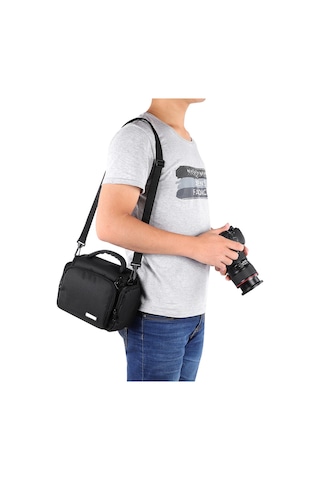 Vkemall Caden D11 Hafif Taşınabilir Fotoğraf Çantası - Dslr/mirrorless Korumalı, Ayarlanabilir Askı Kemerli, Çift Zip Cepli Derinlikli Cep