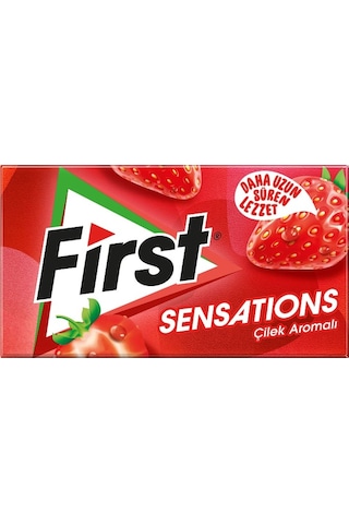 First Sensations Çilek Aromalı Şekersiz Tatlandırıcılı Sakız 3'lü