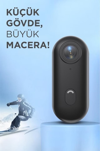Torima Aksiyon Kamerası 1080 P Manyetik Giyilebilir Geniş Açılı Klips Tasarımlı Kamera CMR34 - Siyah