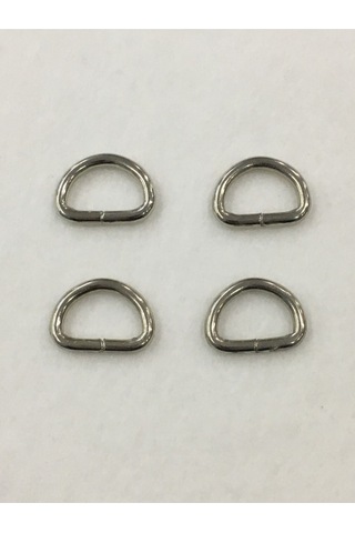 Karantuhafiye Çanta Halkası D Demir 2,5 Cm 4 Lü Set Gümüş Gümüş