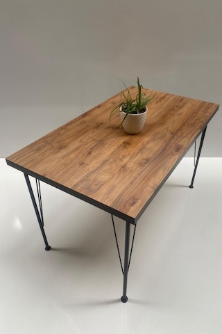 Demo Tanraf Andera Mutfak Masası 120X70 Cm Ebat Metal Ayaklı