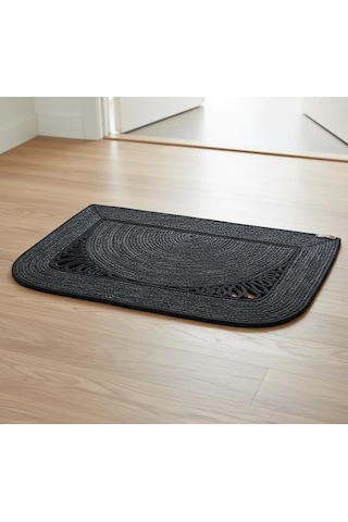 Antrasit Ve Siyah Jüt Kapı Önü Paspası 78x53 Cm Ebatlarında Çok Renkli Antrasit Ve Siyah Jüt Kapı Önü Paspası 78x53 Cm Ebatlarında Çok Renkli