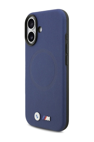 İphone 17 Uyumlu Kılıf Bmw Lisanslı M-safeli Metal Logolu Delikli M Dizayn Deri Kapak Lacivert Lacivert