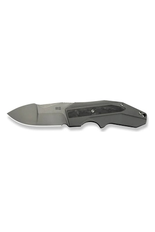 We Knife Coral Gray Titanium Handle With Marble Carbon Fiber Inlay Gray Stonewashed Cpm 20cv Blade Çakı Gri