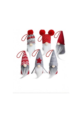 6 Adet Gnome Yılbaşı Noel Şans Cücesi Süs Dekorasyon Yılbaşı Ağaç Ve Masa Süsü