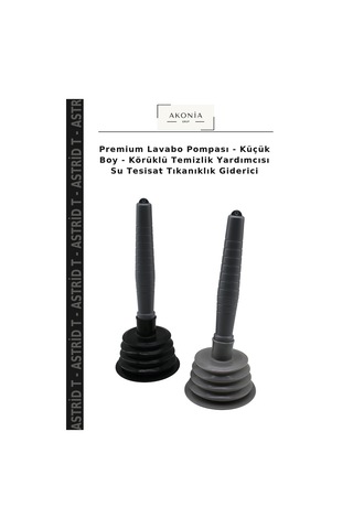 Premium Lavabo Pompası - Küçük Boy - Körüklü Temizlik Yardımcısı Su Tesisat Tıkanıklık Giderici Çok Renkli