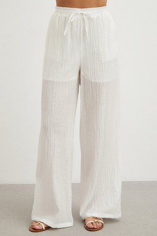 Uterpe Linen-look Beyaz Pantolon